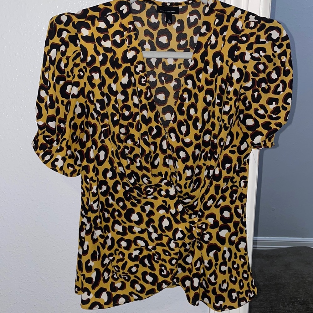 Who what wear leopard blouse